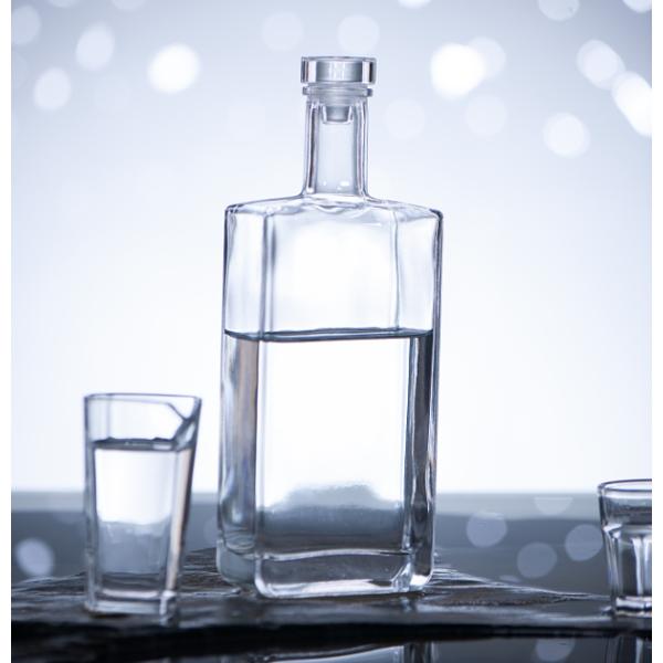 Квадрата бутылки духа панели цилиндра бутылки 700ml 500ml ликера стеклянного стеклянные