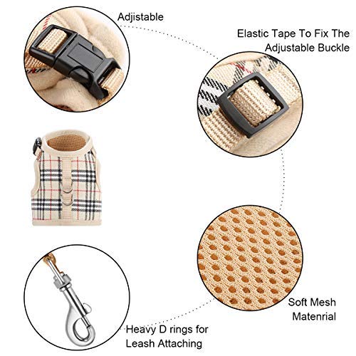 Регулируемый мягкий проложенный набор жилета и поводка проводки кота сетки выравнивающ Снуг - пригонку