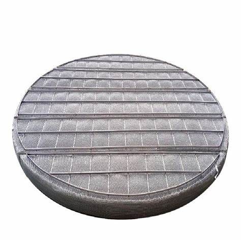 Round 200mm Diameter Demister Mesh Chemical Column For Liquid And Gas Separation