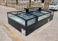 Dégivrage automatique de congélateur d'île de dessus en verre coulissant incurvé 1050 litres