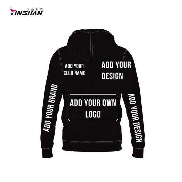 Custom Sportswear Sublimation Print Pit Crew Racing Men's Hoodies with V-neck Collar