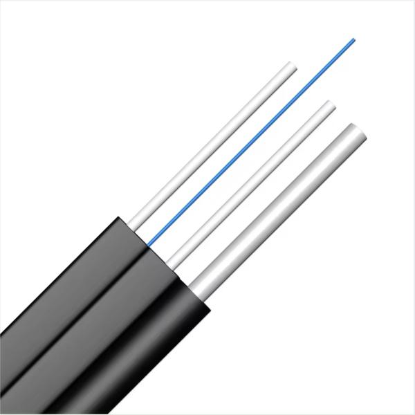Cable de fibra óptica de bajada FTTH 1/2/4 núcleos, cable de fibra óptica FRP autoportante
