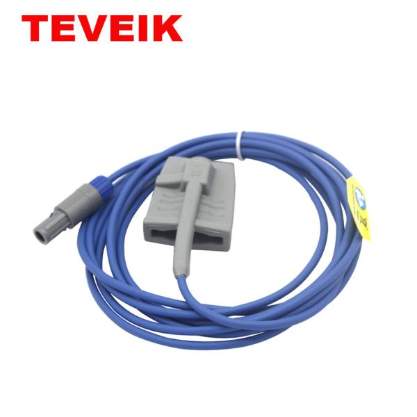TPU Adult Finger Reusable Spo2 Sensor For Edan Patient Monitor Redel 8 Pin spo2 probe