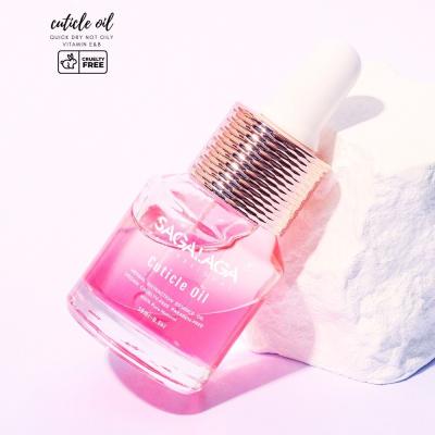 SAGALAGA New Double Layer Cuticle Oil 15ml for Nails Care Natural Essential Oil Extract Jojoba Oil Vitamin E Moisturizing Nails