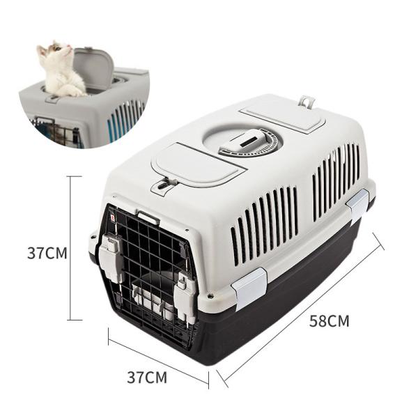 Da caixa plástica do curso do cão do transporte do voo portador animal médio pequeno 37*37*58cm
