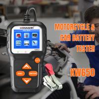 Actualización libre del coche KW650 de la motocicleta de la batería del probador persa polaco del voltaje con la impresora