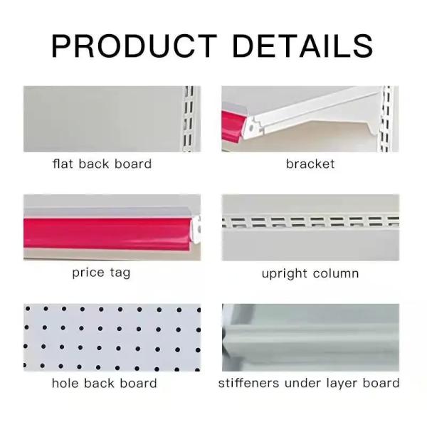 New Model Cheap Frosted Grey Double Side Gondola Supermarket Shelf