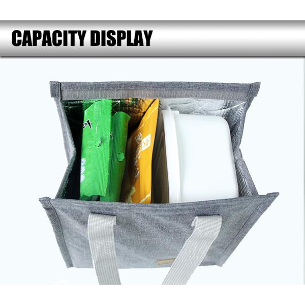 Polyester Shopping Lunch Cooler Bag Thermal Tote for Simple and Fashion Insulation