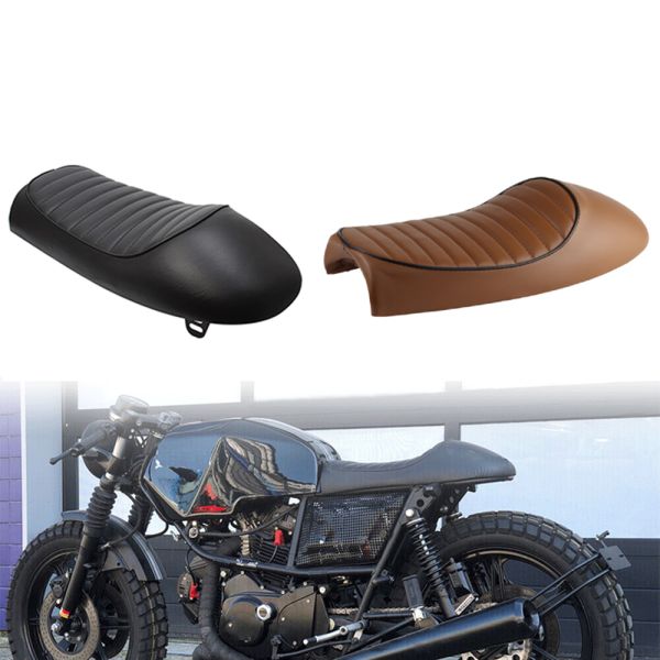 Saddle Cafe Racer Seat Part Motorcycle Motorbike Hump Flat Cafe Racer Saddle Seat Cushion Pad for H-onda Saddle Seat Cushion Pad