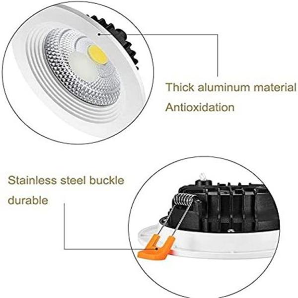 White IP20 LED Ceiling Light 40w Round Shape 3000k Powder Coating