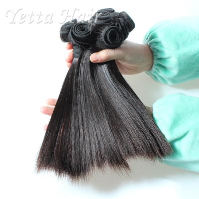 Cabelo tirado dobro curto do Virgin de Funmi com emaranhado reto de seda livre