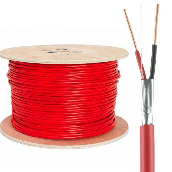 16 AWG 2 Cores Solid Unshielded Riser Rated FPLR CL3R FT4 Sunlight Resistant Fire Cable