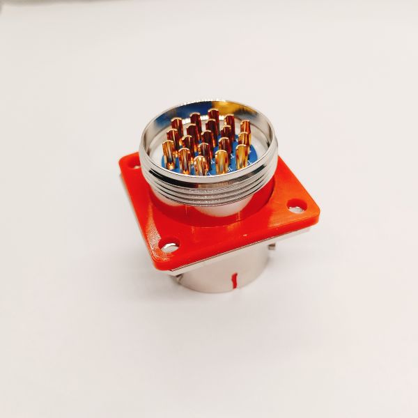 Y11 Series 19-Pin Circular Connector with IP65 Dustproof and Waterproof Rating and Gold-Plated Contacts