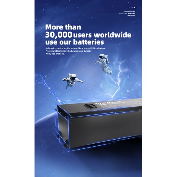 Excar 210ah Golf Car Lithium Battery 72 Volt MSDS Approved