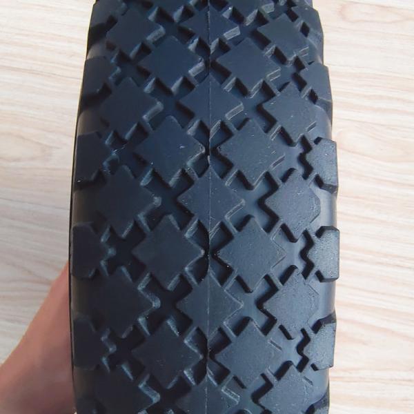 3.50-6 Tire Red Steel Rim Sack Barrow Rubber Pneumatic Trolley Wheels 10 Inch