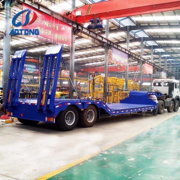 Optional Features 2 Axles Low Bed Trailer for Heavy Equipment Transportation