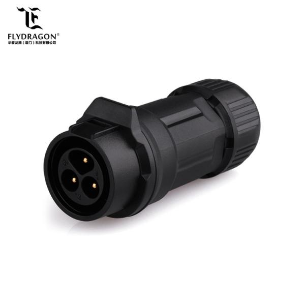 LP16 series Black Plastic Shell 3Pin Electric Plug and Socket Waterproof