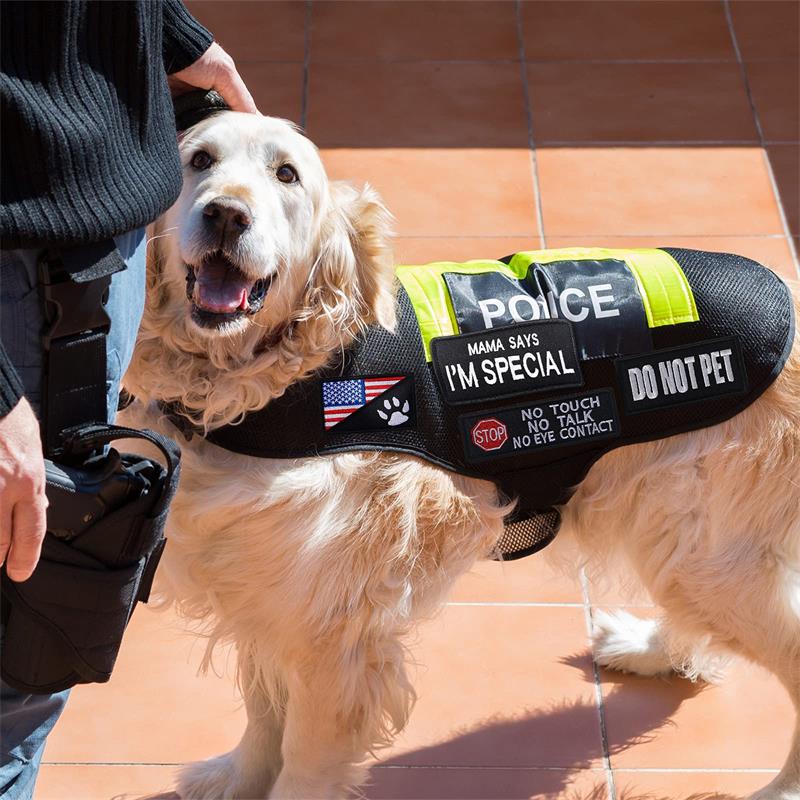 Custom Service Dog  Dog Vest Patches Removable Tactical Patches Embroidered Fastener Hook Loop Patch