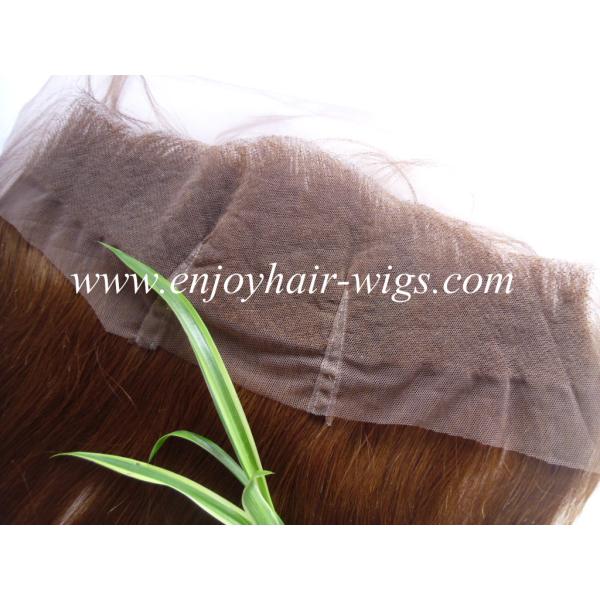 Peruvian virgin remy hair lace frontal 13''x4'' ,6# color straight  hair 10''-24''length