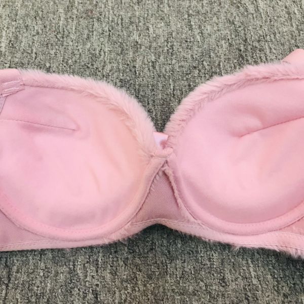 Underwear Bra Set Plush Fabric Underwire Plush Bra Rhinestone Strap Bra Large Size Wholesale 46-52 C Cup Women
