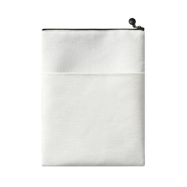 Double-Sided Blank Sublimation Cotton Linen Book Cover Custom Protective Dustproof Book Bag Storage Bag With Zipper