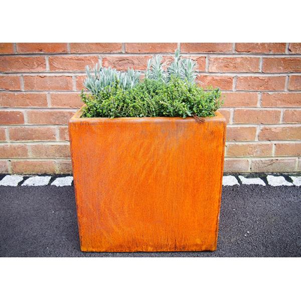 Плантатора металла Corten плантатор стены металла большого на открытом воздухе декоративного прямоугольный