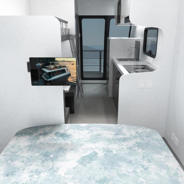 Aluminum 4m Width 7.9m Length House Boat Luxury Floating