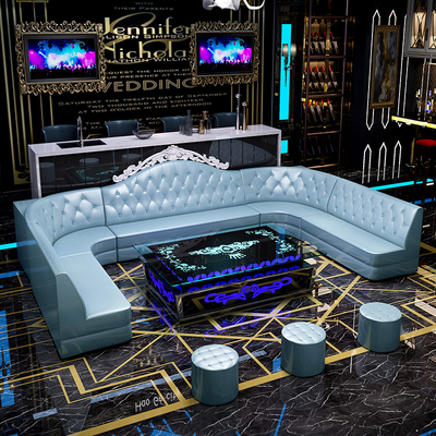 Customized Bar or Club Lounge Sofa for Nightclub Sofa Engineering Solid Wood Disco Sofa Furniture