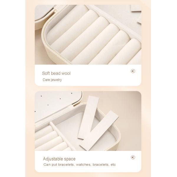 Caixa de joias de viagem de veludo