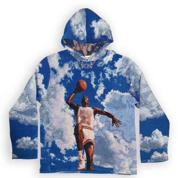 Anti-retrânsito Pesos pesados Francês Terry Grande Impresso Homem Tecido Tapete Anime Hoodie