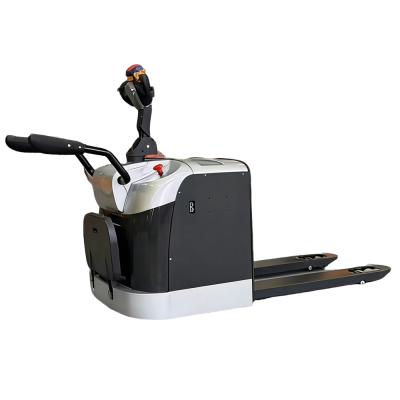 Battery Powered Walkie Straddle Pallet Stacker Truck Heavy Duty Horizontal Material Handler