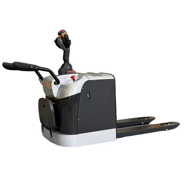 Battery Powered Walkie Straddle Pallet Stacker Truck Heavy Duty Horizontal Material Handler