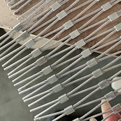 Stainless Steel Rope Wire Mesh Diamond Ferrule Type Flexible Wire Rope Net