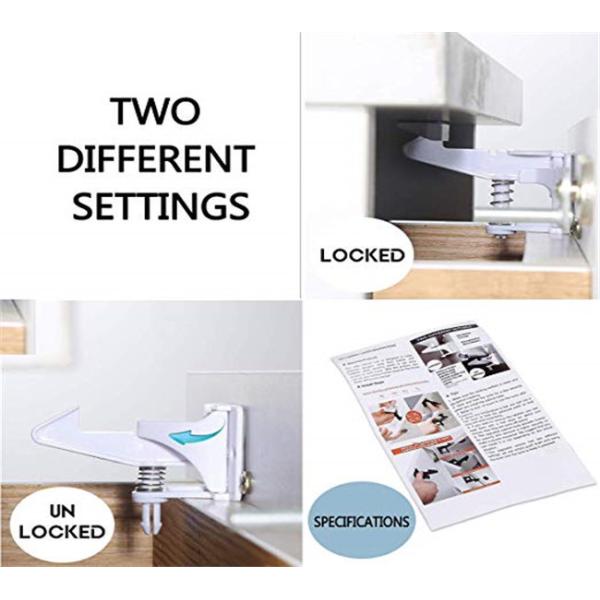 Baby Spring Cabinet Lock Safety Cabinet Locks Keyless Baby Cabinet Lock