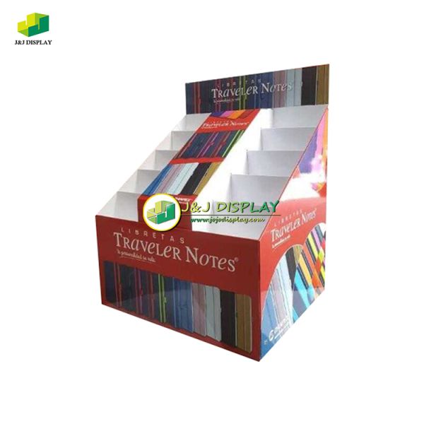 Corrugated Paper Retail Floor Display Stand Foldable Moisture Resistant