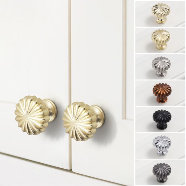Single Hole Zinc Alloy Cabinet Knob Pumpkin Handle Small Single Grain Single Button Design for Dresser Wardrobe Use Direct