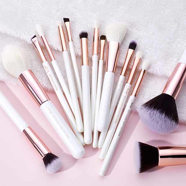Jessup T220 15 Piece Makeup Brush Set Natural Soft bristles