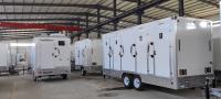 Luxury 4 Stall Mobile Toilet Trailer / Trailers de banheiro portáteis