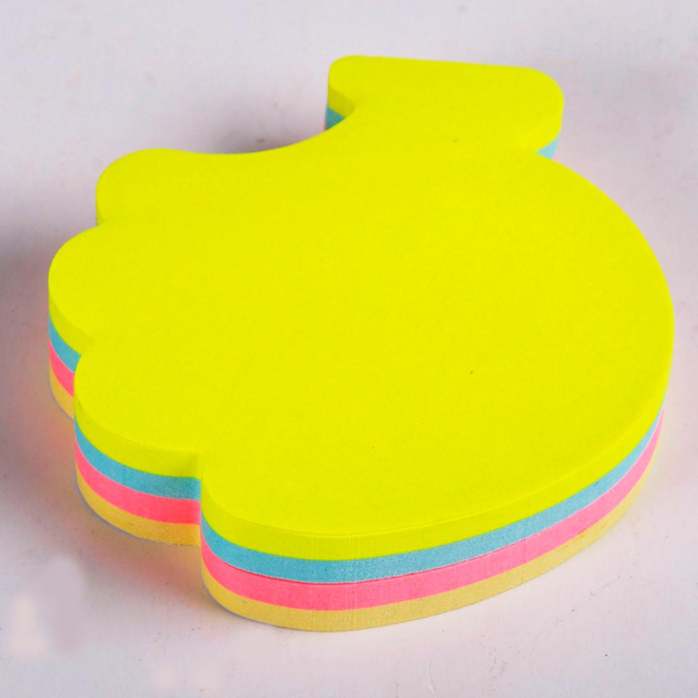 neon color cute shape self-adhesive sticky note