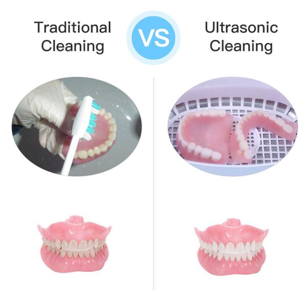 dentaduras dos monóculos de Mini Ultrasonic Cleaner Portable For do agregado familiar 600ml