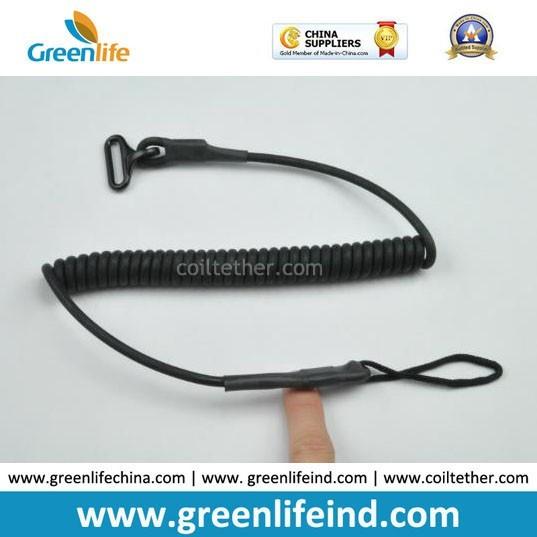 Wire-reinfored Pistol Lanyard for Duty/Basic Belt Loop w/Delux Swivel on One End