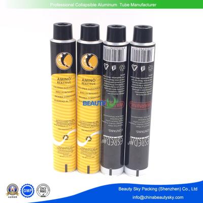 Colorful Packaging Tube Empty Aluminium Tubes  for  Hair Color cream with black plastic cover