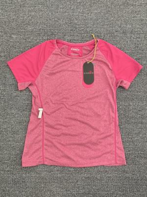 Summer Multicolor Athletic Sports Wear Short Sleeves Pink Grey Womens Yoga Tops