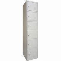 Slim Modern RAL Metal Storage Cupboard With Locker And Six Doors