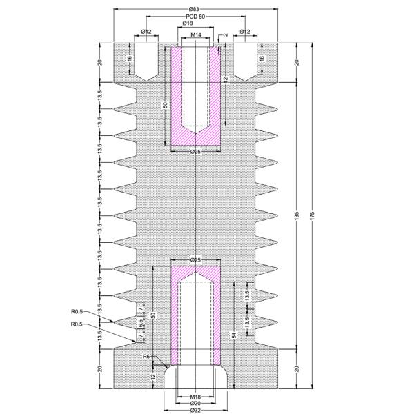 Применение Switchgear изолятора шинопровода Брауна высоковольтное