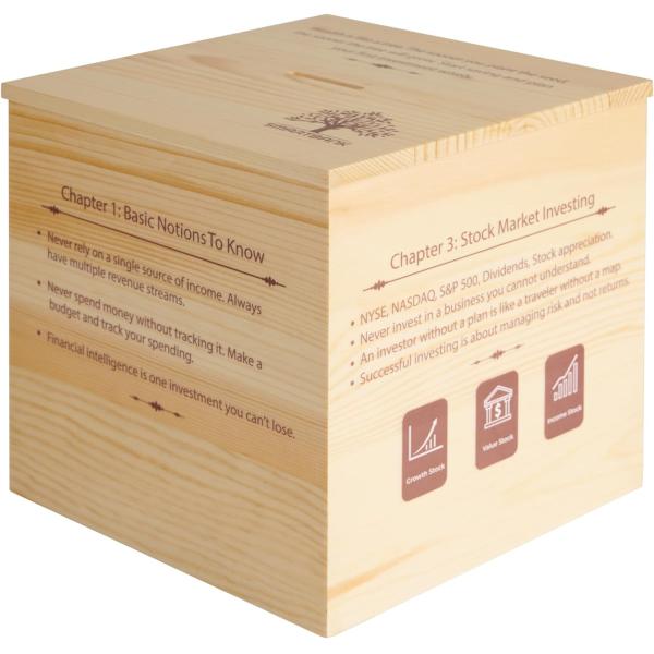 Wooden Piggy Bank Educational Non-folding Rack for Boys and Girls Large Unbreakable Design