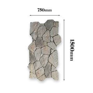 Artificial PU Stone Rubble Effect Wall Panel Weatherproof Faux Stone Veneer For Exterior Wall
