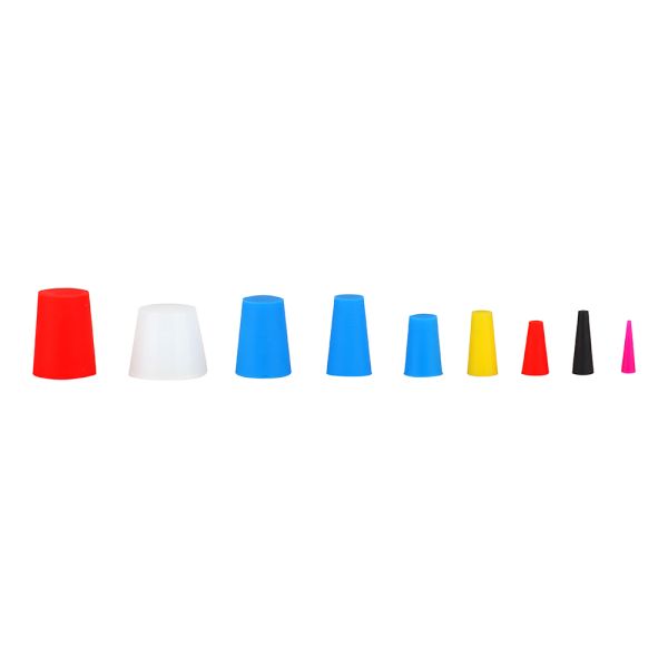 Set of 350 Conical Plug Silicone Stoppers for Rubber Products Processing Service Moulding Electroplated Sealing Protection
