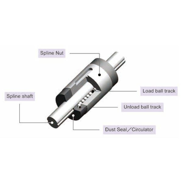 Customized Length High Load-Carrying Capacity Ball Spline with Zero Angular Clearance for Precision Applications