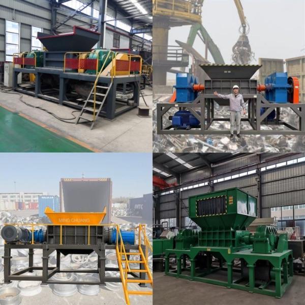 Easy to Operate Twin Shaft Shredder for Frequently Used Blue Barrels and Rubber Tires